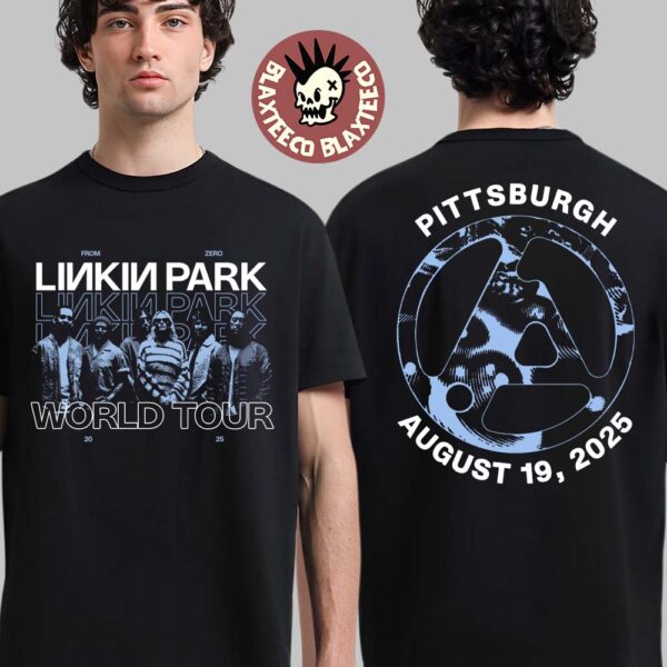 Linkin Park Pittsburgh Pennsylvania 2025 Merch Tee From Zero World Tour At PPG Paints Arena On August 19 2025 Two Sided T-Shirt