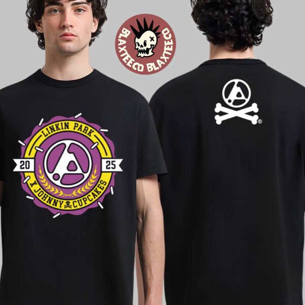 Linkin Park X Johnny Cupcakes Collab Collegiate Crest Two Sided T-Shirt