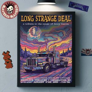 Long Strange Deal A Tribute To The Music Of Jerry Garcia In Charlotte North Carolina At Visulite Theatre On August 9 2025 Home Decor Poster Canvas
