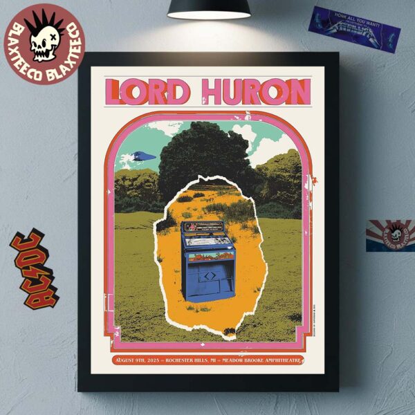 Lord Huron Rochester Hills Michigan 2025 Official Poster At Meadow Brooke Amphitheatre On August 9 2025 Home Decor Poster Canvas