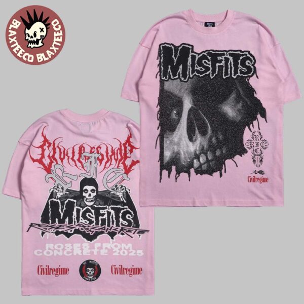 Misfits X Civil Regime Misfits American Classic Baby Pink shirt