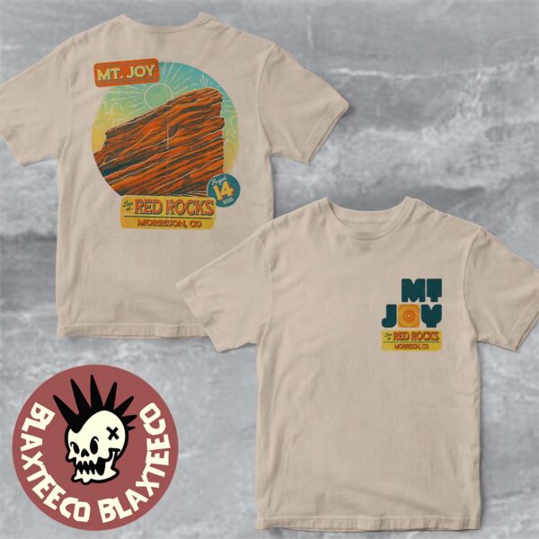 Mt Joy Live At Red Rocks Amphitheater In Morrison Colorado On August 14 2025 Two Sided T-Shirt