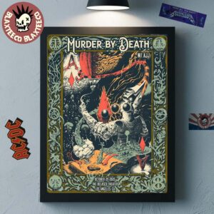 Murder By Death Los Angeles California 2025 Gig Poster At The Belasco Theater On October 29 2025 The Aces Card Art Home Decor Poster Canvas