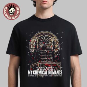 My Chemical Romance Long Live The Black Parade Chicago IL 2025 Gig Poster At Soldier Field On August 29 2025 T-Shirt