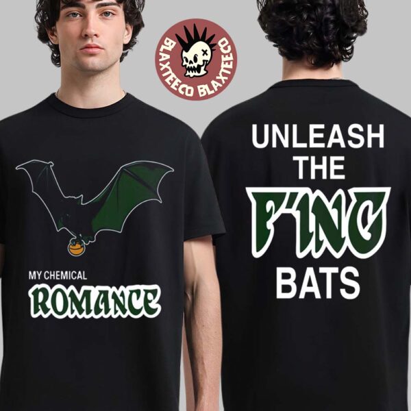 My Chemical Romance Philadelphia 2025 Event Tee On August 15 2025 Unleash The Fing Bats Two Sided T-Shirt
