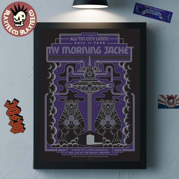 My Morning Jacket 11th Annual Austin City Limits Hall Of Fame ACL Live At The Moody Theater On August 1 2025 Home Decor Poster Canvas