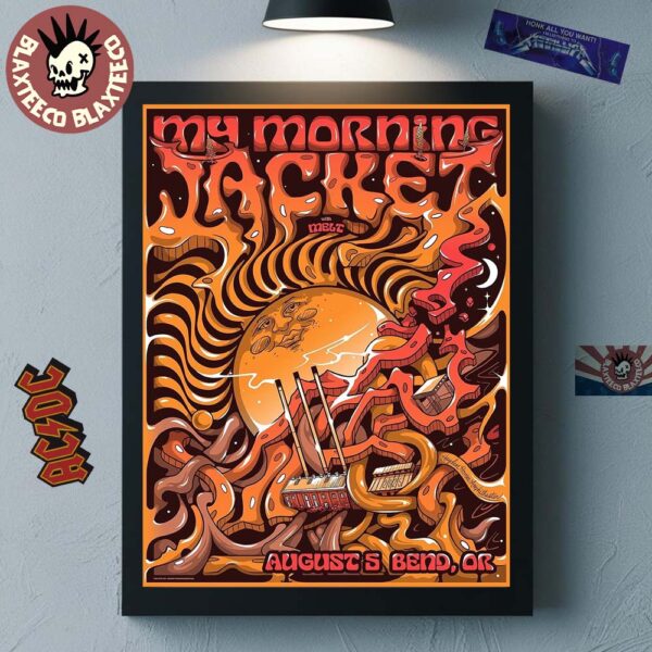My Morning Jacket Bend Oregon 2025 Venue Poster At The Hayden Homes Amphitheater On August 5 2025 Home Decor Poster Canvas