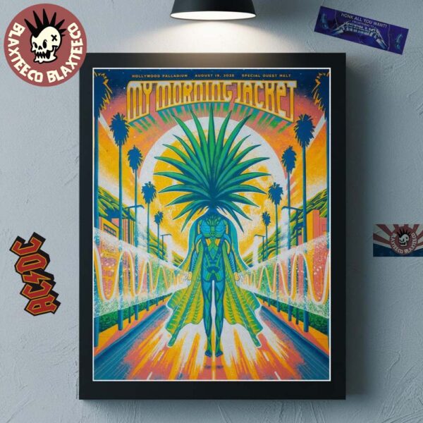 My Morning Jacket Los Angeles CA 2025 Gig Poster At Hollywood Palladium On August 29 2025 Home Decor Poster Canvas