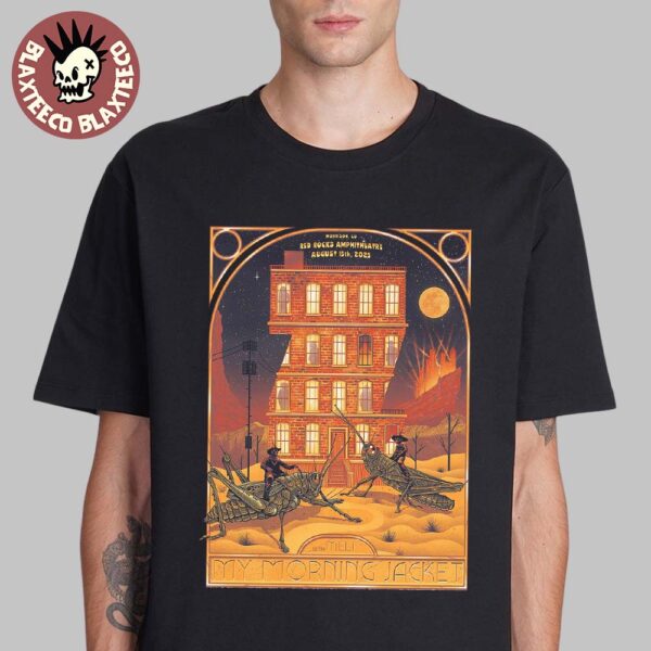 My Morning Jacket Morrison Colorado Night 1 Venue Poster At Red Rocks Amphitheatre On August 15 2025 Classic T-Shirt