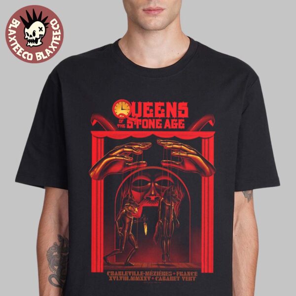 Queens Of The Stone Age Charleville Mezieres France 2025 Show Poster At Cabaret Vert On August 16 2025 Unisex T-Shirt