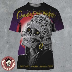 Queens Of The Stone Age Helsinki Finland 2025 Venue Poster At Ice Hall On August 4 2025 All Over Print Shirt
