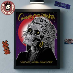 Queens Of The Stone Age Helsinki Finland 2025 Venue Poster At Ice Hall On August 4 2025 Home Decor Poster Canvas