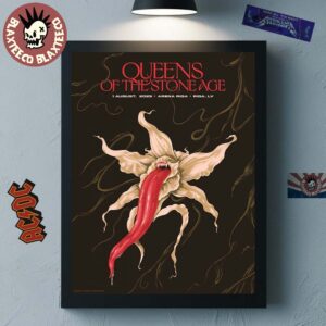 Queens Of The Stone Age Riga Latvia 2025 Poster At Arena Riga On August 1 2025 Poster Canvas For Home Decor