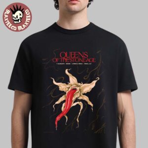 Queens Of The Stone Age Riga Latvia 2025 Poster At Arena Riga On August 1 2025 T-Shirt