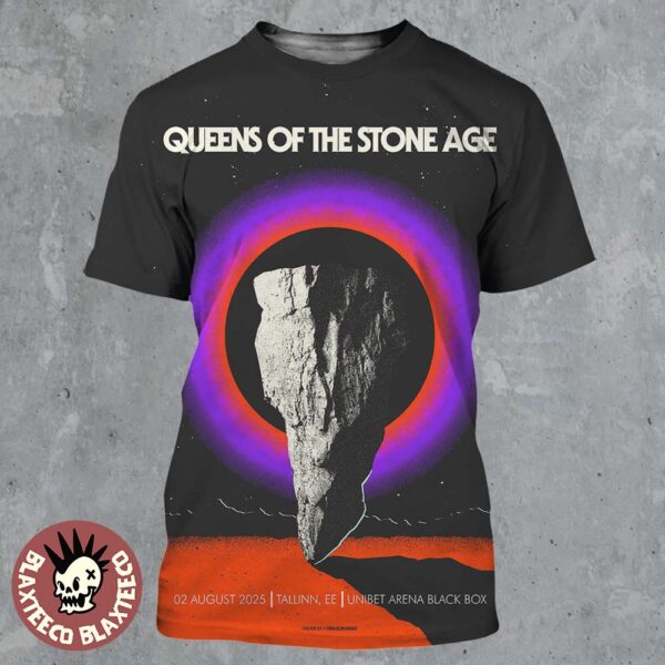 Queens Of The Stone Age Tallinn Estonia 2025 Gig Poster At Unibet Arena Black Box On August 2 2025 All Over Print Shirt