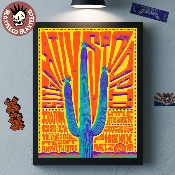 Slightly Stoopid Phoenix Arizona 2025 Event Poster At Talking Stick Resort Amphitheatre On August 14 2025 The Final Week Of Summer Tour Poster Canvas