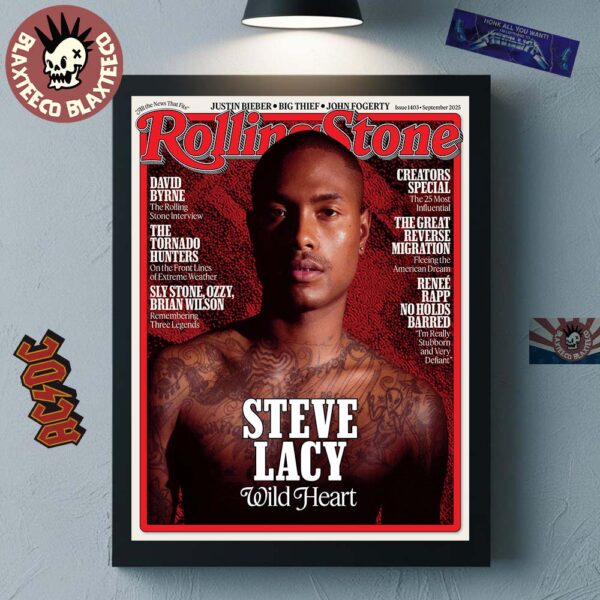 Steve Lacy Graces The Cover Of Rolling Stone Magazine Wild Heart Issue 1403 September 2025 Home Decor Poster Canvas