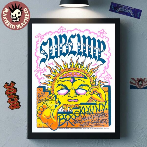 Sublime Brooklyn New York 2025 Show Poster At Brooklyn Mirage Avent Gardner On August 21 2025 Home Decor Poster Canvas