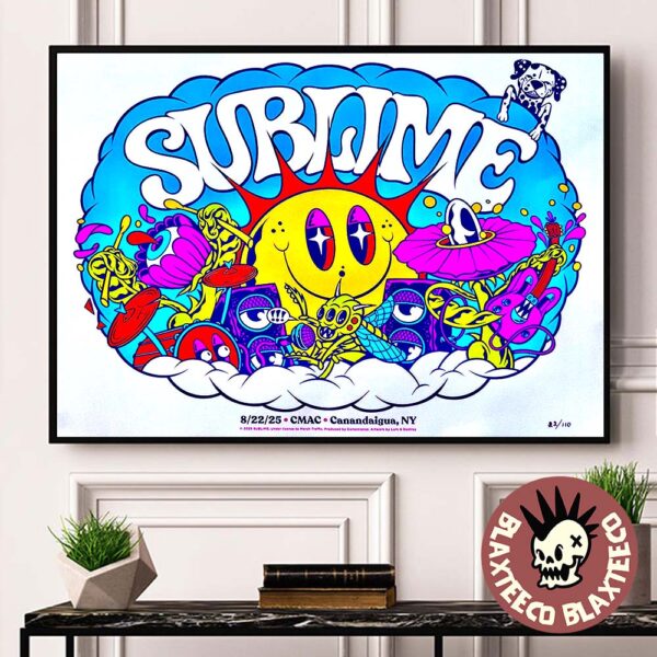 Sublime Canandaigua New York 2025 Event Poster At CMAC On August 22 2025 Home Decor Poster Canvas