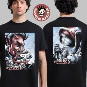 Sublime Las Vegas 2025 Night 1 And 2 Combined Concert Poster At Dolby Live At Park MGM On August 15 And 16 2025 Fear Loathing And Sublime Satan And Angel Two Sided T-Shirt