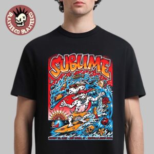 Sublime New Haven Connecticut 2025 Concert Poster Featuring Lou Dog At Westville Music Bowl On August 23 2025 T-Shirt