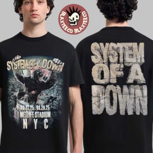 System Of A Down New York City 2025 Venue Tee At Metlife Stadium On August 27 And 28 2025 King Kong Two Sided T-Shirt