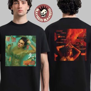 Taylor Swift The Life Of A Showgirl Official Album Cover Art And Tracklist Releases On October 3 2025 Two Sided T-Shirt