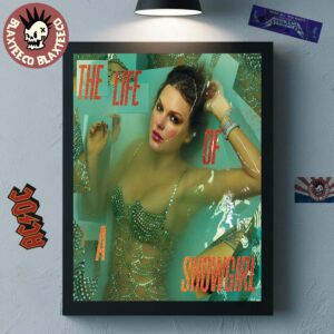 Taylor Swift The Life Of A Showgirl Official Album Cover Art Releases On October 3 2025 Home Decor Poster Canvas