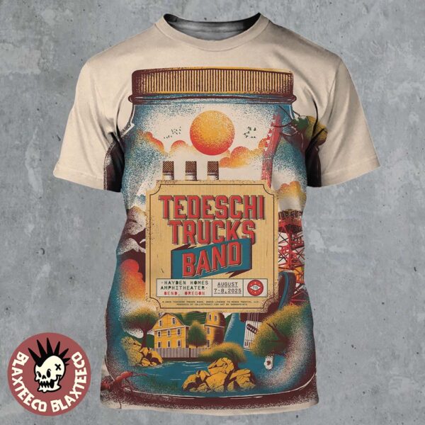 Tedeschi Trucks Band Bend Oregon 2025 Concert Poster At Hayden Homes Amphitheater On August 7 And 8 2025 All Over Print Shirt