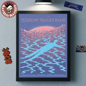 Tedeschi Trucks Band Berkeley California 2025 Gig Poster At The Greek Theatre On August 12 2025 Home Decor Poster Canvas