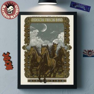 Tedeschi Trucks Band Noblesville Indiana 2025 Gig Poster At Ruoff Music Center On August 23 2025 Home Decor Poster Canvas