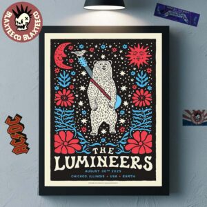 The Lumineers Chicago Illinois 2025 Gig Poster At Soldier Field On August 30 2025 Home Decor Poster Canvas