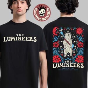 The Lumineers Chicago Illinois 2025 Gig Poster At Soldier Field On August 30 2025 Two Sided T-Shirt