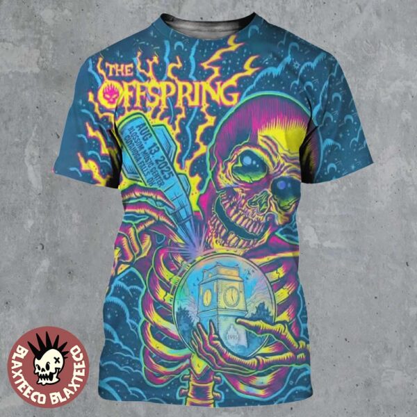 The Offspring Concert Poster For Cuyahoga Falls Ohio At Blossom Music Center On August 13 2025 All Over Print Shirt