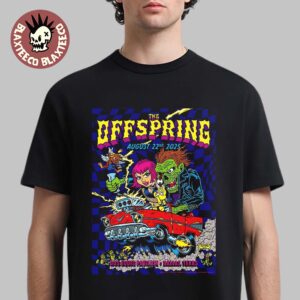 The Offspring Dallas Texas 2025 Supercharged Tour Poster At Dos Equis Pavilion On August 22 2025 Unisex T-Shirt