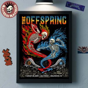 The Offspring Keep Em Separated Event Poster For Inglewood California At Kia Forum On August 29 2025 Home Decor Poster Canvas
