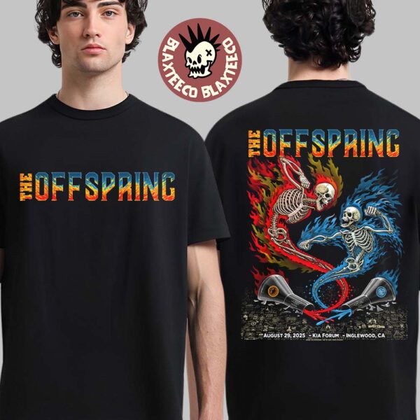 The Offspring Keep Em Separated Event Poster For Inglewood California At Kia Forum On August 29 2025 Two Sided T-Shirt