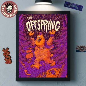The Offspring Supercharged Worldwide 2025 Tour Poster For Ridgedale Missouri At Thunder Ridge Nature Arena On August 20 2025 The Punk Bear Home Decor Poster Canvas