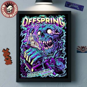 The Offspring The Woodland Texas 2025 Gig Poster For The Show At The Cynthia Woods Mitchell Pavilion On August 23 2025 Home Decor Poster Canvas