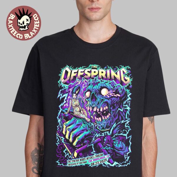 The Offspring The Woodland Texas 2025 Gig Poster For The Show At The Cynthia Woods Mitchell Pavilion On August 23 2025 T-Shirt