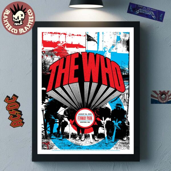 The Who Boston MA 2025 Poster At Fenway Park On August 26 2025 Home Decor Poster Canvas