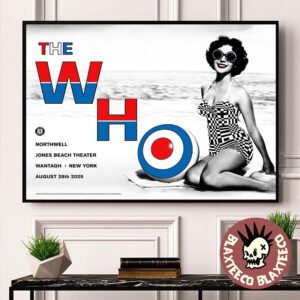 The Who Wantagh New York 2025 Venue Poster At Jones Beach Theater On August 28 2025 Home Decor Poster Canvas