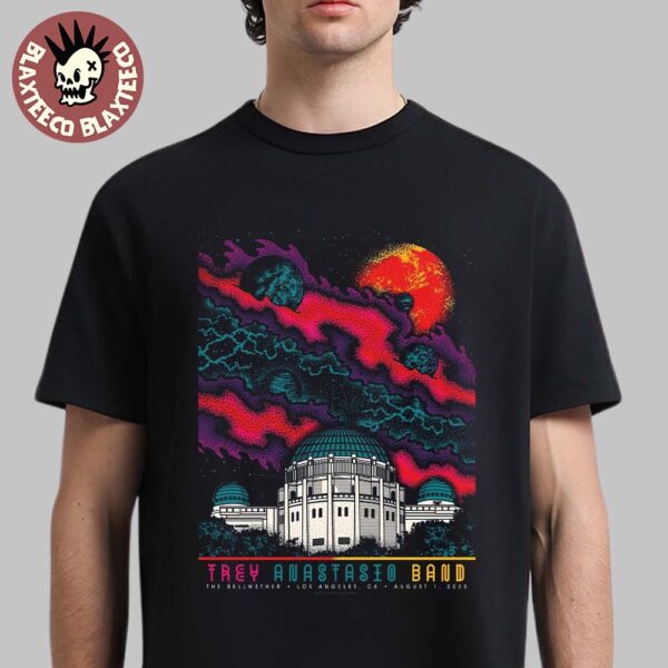 Trey Anastasio Band Los Angeles California 2025 Gig Poster At The Bellwether On August 1 2025 T-Shirt