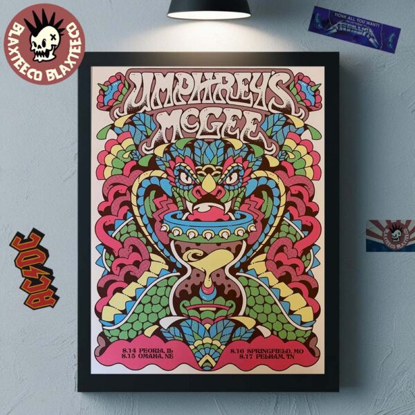 Umphrey’s McGee Cruising Altitude Tour 2025 In Peoria Illinois Omaha Nebraska Springfield Missouri And Pelham Tennessee From August 14 To 17 2025 Home Decor Poster Canvas