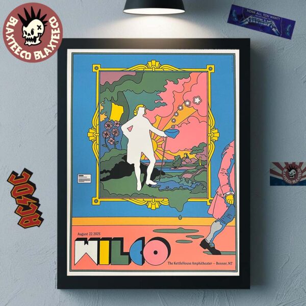 Wilco Bonner Montana 2025 Gig Poster For Show At KettleHouse Amphitheater On August 22 2025 Home Decor Poster Canvas