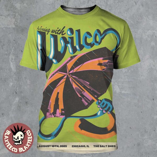 Wilco Chicago Illinois 2025 Gig Poster At The Salt Shed On August 10 2025 All Over Print Shirt