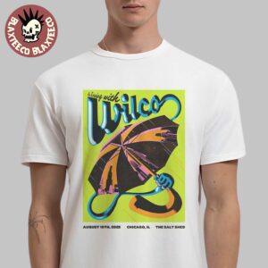 Wilco Chicago Illinois 2025 Gig Poster At The Salt Shed On August 10 2025 T-Shirt