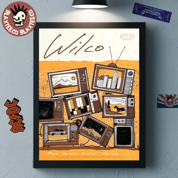 Wilco Denver Colorado 2025 Event Poster At Mission Ballroom On August 16 2025 Poster Canvas For Home Decor