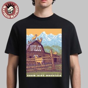 Wilco Poster For Show In Jackson Wyoming At Snow King Mountain On August 19 2025 Goat Farm Art Unisex T-Shirt