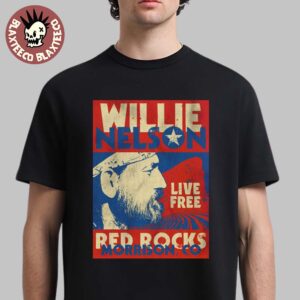 Willie Nelson Live In Red Rocks Amphitheatre In Morrison Colorado 2025 Collection T-Shirt